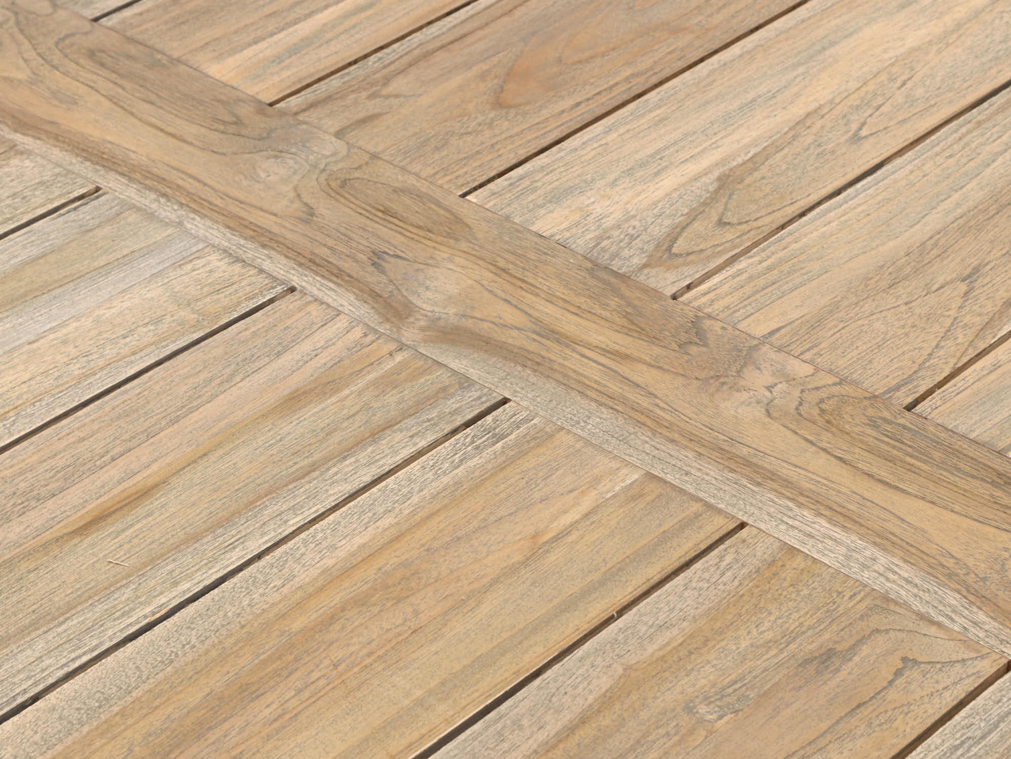 ROUGHY Ellips high dining tuintafel 240x120cm White (Blad = Old Teak