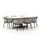 Apple Bee Pine Key/Zanzibar Deens Ovaal 220cm dining tuinset 7-delig