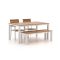 Bellagio Fidenza 160cm dining tuinset met bank 4-delig stapelbaar