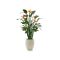 Designplants/Luca Lifestyle Strelitzia kunstplant (h:145cm) met Grigio Tall Balloon bloempot - Oranje (bloempot = Antique White)