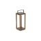 SUNS Tom lantaarn solar 21x22x54cm - Natural Teak/Matt Royal Grey