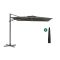 Shadowline Francisco zweefparasol 300x300cm - Charcoal Black (incl. voet 160kg verrijdbaar) (incl. kruisvoet, excl. tegels) (incl. beschermhoes)