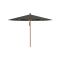 Glatz Piazza parasol ø 250cm - Antraciet (155) (excl. voet) (Frame = Teak look)