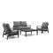 Tierra Outdoor Musone/Flip-Up stoel-bank loungeset 4-delig 4-zits verstelbaar