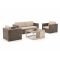 ROUGH-C/Cosiraw stoel-bank loungeset met vuurtafel 4-delig