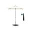 Shadowline Push-up parasol 210x150cm - Light Grey (incl. 35 kg voet) (incl. beschermhoes)
