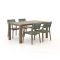 ROUGH-L Rope/ROUGH-S 160cm dining tuinset 5-delig stapelbaar