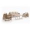 Manifesto Ortello/Fidenza stoel-bank loungeset 4-delig 5-zits - White (incl. kussens) (Twist Wicker = Natural) (Blad = Polywood)