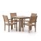 ROUGH-S dining tuinset 90cm 5-delig stapelbaar