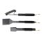 Boretti barbecue grill gereedsschapsset 3-delig (tang compact, spatel, borstel)