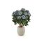 Designplants/Luca Lifestyle Hortensia kunstplant (h:80cm) met Grigio Balloon bloempot - Blauw (UV bestendig) (bloempot = Antique White)