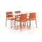 Forza Sile/Canzo 120cm dining tuinset 5-delig stapelbaar inklapbaar