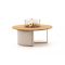 Cosiloft lounge vuurtafel ø120cm (h: 50cm) - Teakhout