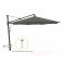 Glatz Sombrano S+ Easy zweefparasol ø 400cm