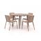Forza Narni/ROUGH-K ø115cm dining tuinset 5-delig stapelbaar