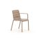 Forza Narni dining tuinstoel stapelbaar - Taupe - Naturel - Bruin - Kunststof