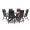 Forza Capri/Fidenza ovaal 180cm dining tuinset 5-delig verstelbaar