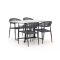 Manifesto Belpasso/Canzo 140cm dining tuinset 5-delig inklapbaar stapelbaar