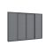 Zonwerende schuifdeuren 360x235cm t.b.v. Cedrino Pergola