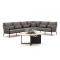 Bellagio Mineo/Cosiloft Novi hoek loungeset met vuurtafel 5-delig