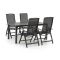 R&S Design Capri/Fidenza 160cm dining tuinset 5-delig verstelbaar