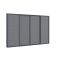 Zonwerende schuifdeuren 400x235cm t.b.v. Cedrino Pergola