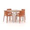 Forza Sile/Fidenza 90cm dining tuinset 5-delig stapelbaar