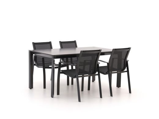 R&S Design Altea/Sestino 160cm dining tuinset 5-delig stapelbaar