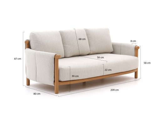 Bellagio Calcinelli lounge tuinbank 3-zits 209.5cm
