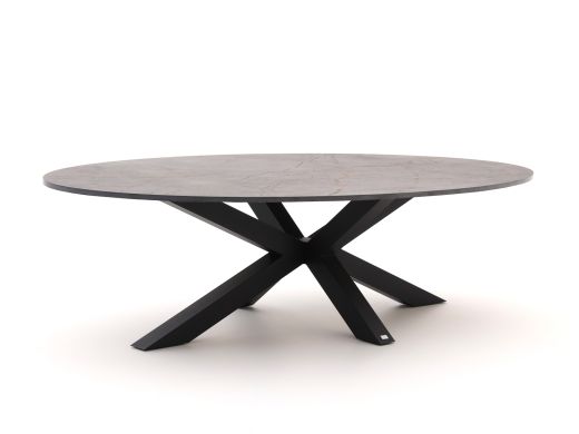 Bellagio Induno Ellips low dining tuintafel 240x120cm