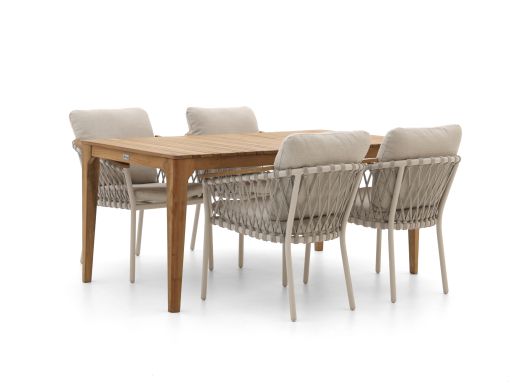 Bellagio Birgi Novo/Bruca 170cm dining tuinset 5-delig stapelbaar