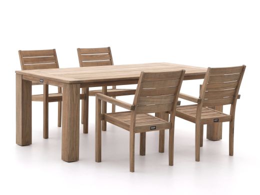 ROUGH-S/ROUGH-X 200cm dining tuinset 5-delig stapelbaar