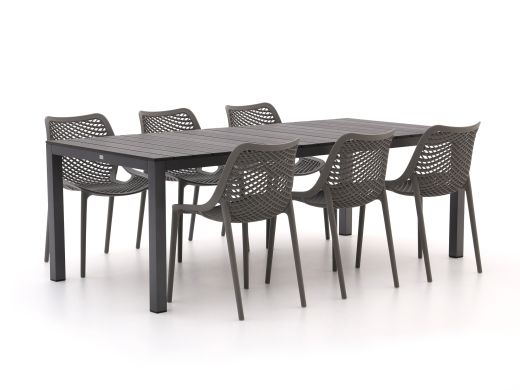 Forza Ripi/Fidenza 220cm dining tuinset 7-delig stapelbaar