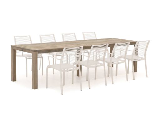 Apple Bee Hawaii/ROUGH-S 300cm dining tuinset 9-delig stapelbaar