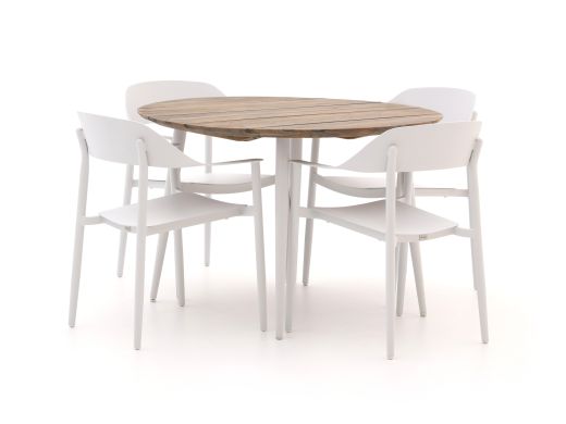 Bellagio Valli/Falcade ø115cm dining tuinset 5-delig stapelbaar