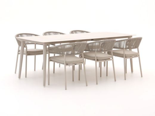 Bellagio Nova Siri/Sora 220cm dining tuinset 7-delig stapelbaar