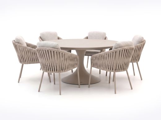 SUNS Nappa/Nova ø170cm dining tuinset 7-delig