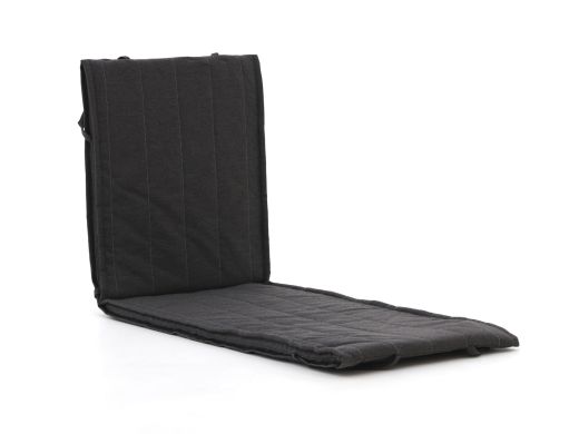 Fiber tuinkussen voor ligbed 200x65cm - Dark Grey Melange