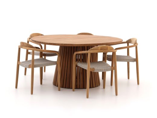 Bellagio Berbaro/Santa Severina ø150cm dining tuinset 6-delig stapelbaar