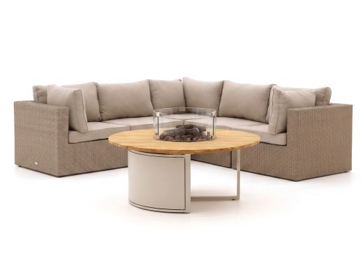 Forza Cecita/Cosiloft hoek loungeset met vuurtafel 6-delig