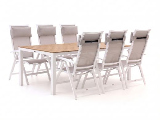 Bellagio Lugo/Fidenza 220cm dining tuinset 7-delig verstelbaar