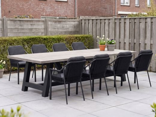 Tierra Outdoor Liv/Bresimo 330cm dining tuinset 9-delig stapelbaar