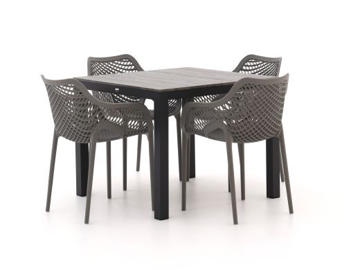 Forza Ripi/Fidenza 90cm dining tuinset 5-delig stapelbaar