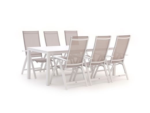 Bellagio Avenza/Menzano 220cm dining tuinset 7-delig verstelbaar