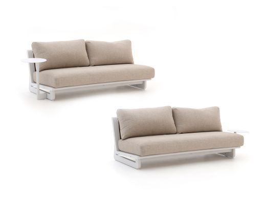 Bellagio Bertinoro loungemodule linkerarm 178cm + rechterarm 178cm + bijzettafel ø 35cm (h: 58cm) + bijzettafel ø 35cm (h: 41cm)