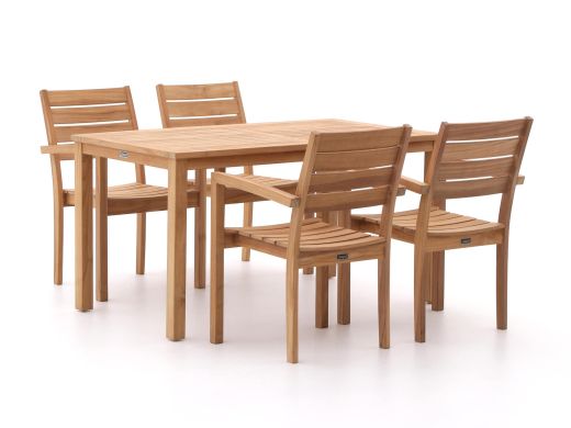 Sunyard Liverpool 145cm dining tuinset 5-delig stapelbaar
