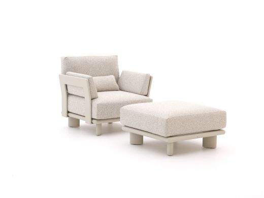 Bellagio Battuello lounge tuinstoel met voetenbank