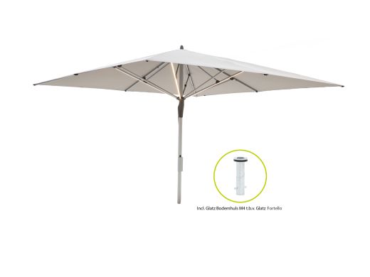 Glatz Fortello LED parasol 400x400cm