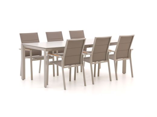Bellagio Albinea/Sestino 220cm dining tuinset 7-delig stapelbaar