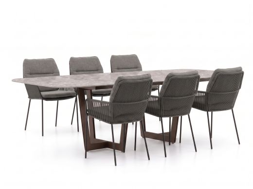 SUNS Punta/Palermo 240cm dining tuinset 7-delig